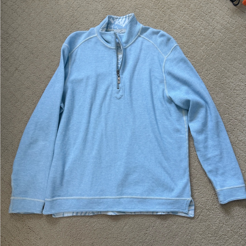 Light Blue Quarter-Zip Pullover